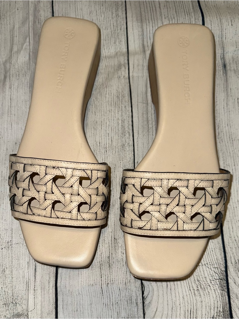 Tory Burch Basketweave Clog Sandals